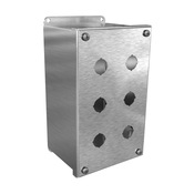 Корпус кнопки: 9 x 5 x 4 дюйма, настенное крепление, нержавеющая сталь 316 (PN# PBGX6SSA)