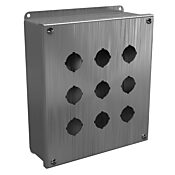 Корпус кнопки: 10 x 9 x 3 дюйма, настенное крепление, нержавеющая сталь 316L (PN# PBSS9A)