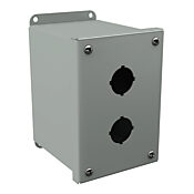 Pushbutton Enclosure: 6 x 4 x 5in, wall mount, carbon steel (PN# PBXD2)