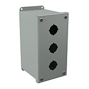 Корпус кнопки: 8 x 4 x 5 дюймов, настенное крепление, углеродистая сталь (PN# PBXD3)