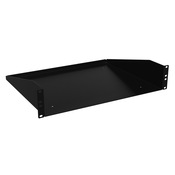 Универсальная полка для стойки Hammond: 2U, ширина стойки 19 дюймов, глубина 14,5 дюймов, грузоподъемность 65 фунтов (PN # RASUL190314BK1)
