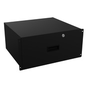 Выдвижной ящик с замком Hammond: 5U, ширина стойки 19 дюймов, глубина 16,25 дюйма (PN# RDRW1900816BK1)