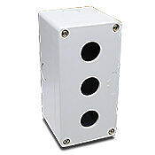 Pushbutton Enclosure: 140 x 70 x 74mm, wall mount, thermoplastic ABS (PN# SA108-40SL)