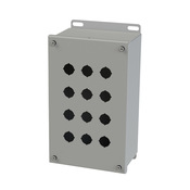 Корпус кнопки: 11 x 7 x 5 дюймов, настенное крепление, углеродистая сталь (PN# SCE-12PBGX)