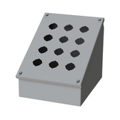 Кнопочная консоль: 11 x 9 x 9 дюймов, настенное крепление, углеродистая сталь (PN# SCE-12SPBA)