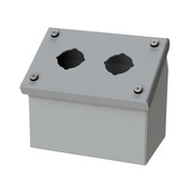 Кнопочная консоль: 4 x 6 x 5 дюймов, настенное крепление, углеродистая сталь (PN# SCE-2PBA)