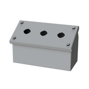 Кнопочная консоль: 4 x 8 x 5 дюймов, настенное крепление, углеродистая сталь (PN# SCE-3PBAI)