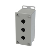 Корпус кнопки: 7 x 4 x 4 дюйма, настенное крепление, углеродистая сталь (PN# SCE-3PBGX)