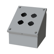 Кнопочная консоль: 7 x 7 x 7 дюймов, настенное крепление, углеродистая сталь (PN# SCE-4SPBA)