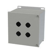 Корпус кнопки: 8 x 8 x 6 дюймов, настенное крепление, углеродистая сталь (PN# SCE-4SPBH)