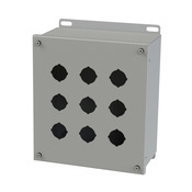 Корпус кнопки: 10 x 9 x 5 дюймов, настенное крепление, углеродистая сталь (PN# SCE-9PBX)