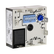 Многорежимный релейный таймер: выбираемый диапазон времени от 0,1 секунды до 100 минут (PN# T2R-M1-ADJ-240U)