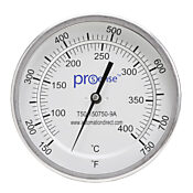 Биметаллический циферблатный термометр: от 150 до 750 градусов по Фаренгейту / от 70 до 400 градусов по Цельсию (PN# T50-150750-9A)