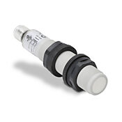 Ультразвуковой датчик приближения: диаметр 18 мм, корпус 91,2 мм, диапазон 100–900 мм (номер по каталогу UK1C-E2-0E)