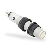 Ультразвуковой датчик приближения: диаметр 18 мм, корпус 91,2 мм, диапазон 100–900 мм (номер по каталогу UK1C-E9-0E)