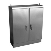 Enclosure: 60 x 48 x 18in, freestanding mount, 304 stainless steel (PN# WRD604818SSFSDN4)