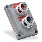 Крышка станции управления Killark в сборе: две контрольные лампочки (PN# XCS-0B30RLD-GLD)