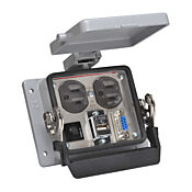 Panel Interface Connector: (1) 9-pin female D-sub connector and (1) USB A port (PN# ZP-PDA-32-305)