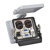 Panel Interface Connector: (2) 9-pin female D-sub connectors and (1) USB B port (PN# ZP-PDA-32-400)