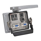 Panel Interface Connector: (2) 9-pin female D-sub connectors and (1) RJ45 Ethernet port (PN# ZP-PSA-32-400)