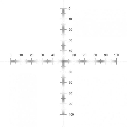Масштабная сетка NE18, скрещенные шкалы, 5 мм x 0,05 мм дел.
