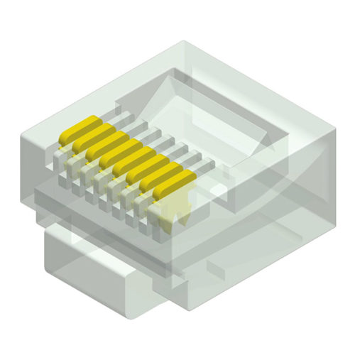 5RPH-88XXXTLB-708-A1 Модульная вилка, 8-позиционный короткий корпус, серия 708