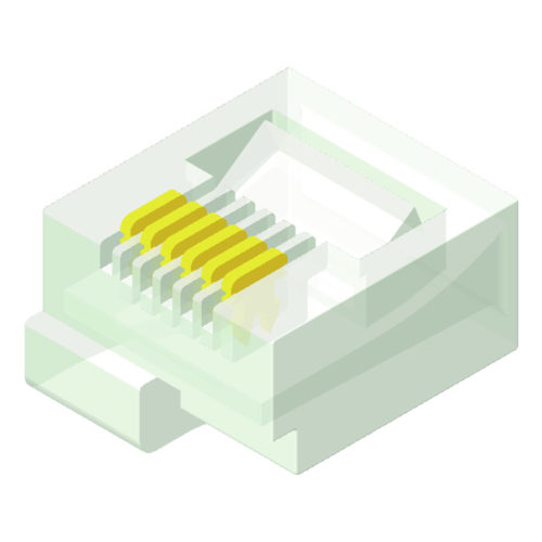 5RPX-6XXXXTLB-602-A1 Модульная вилка, 6-позиционный короткий корпус, серия 602