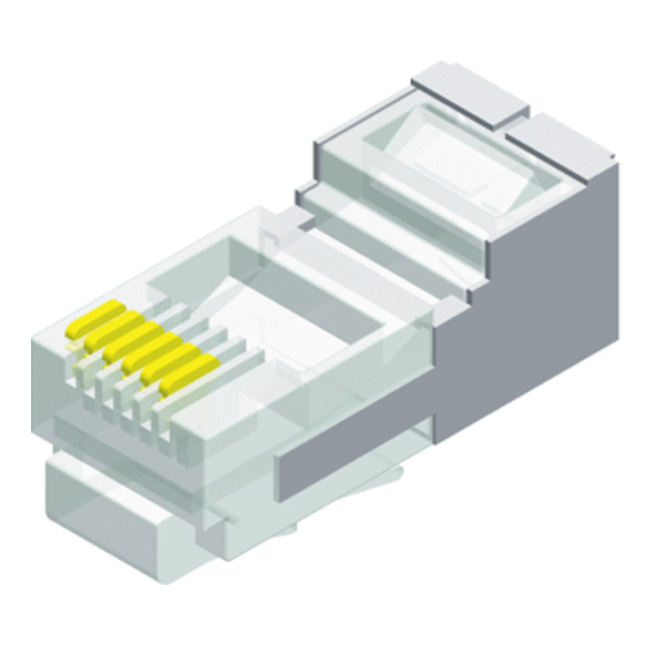 5RPX-6XXXXTLB-604-A1 Модульная вилка с экранированным 6-позиционным удлиненным корпусом, серия 604
