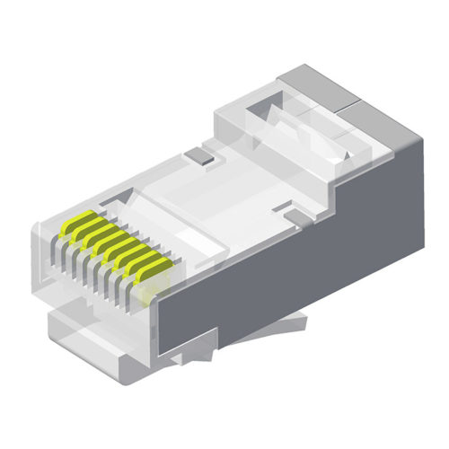5RPX-88XXXTLB-780-A1 Модульная вилка с экранированным 8-позиционным удлиненным корпусом, серия 780