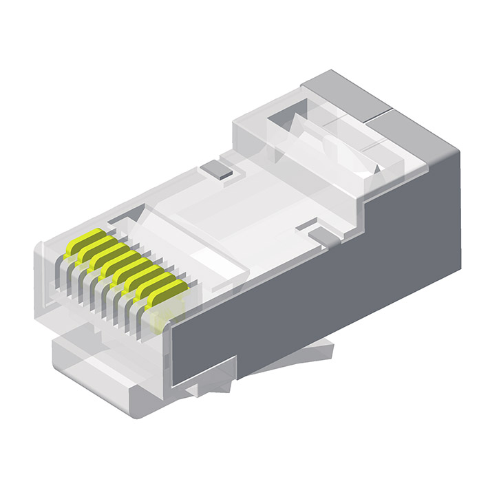 5RPX-88XXXTLB-780-A1 Модульная вилка с экранированным 8-позиционным удлиненным корпусом, серия 780