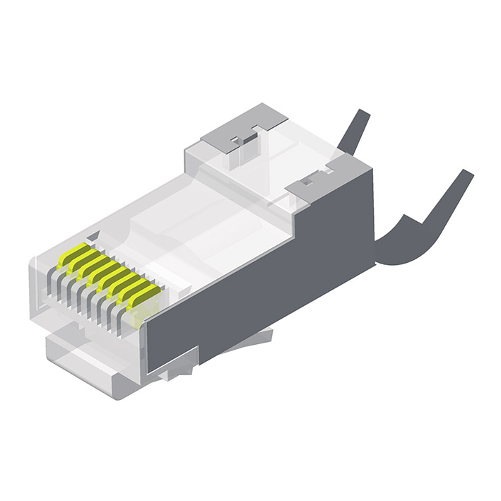 5RPA-88XXXTLA-783-A1 Модульная вилка с экранированным 8-позиционным удлиненным корпусом, серия 783