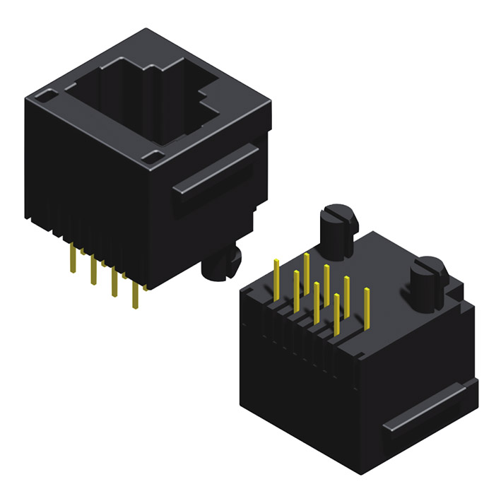 5RJ1DS00N0X-XXXX00L-264-AX Модульный домкрат с верхним вводом В=12,7 Ш=15,1 Серия 264