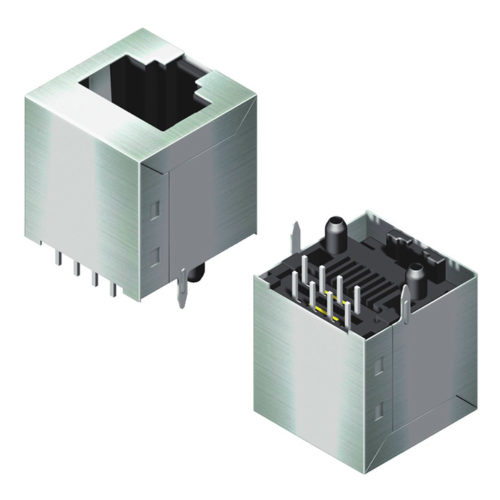 5RJ1DS10R7N-88XX00L-232-AX Модульный разъем с экранированным верхним вводом H=16,9 W=16,5 для серии C6 232