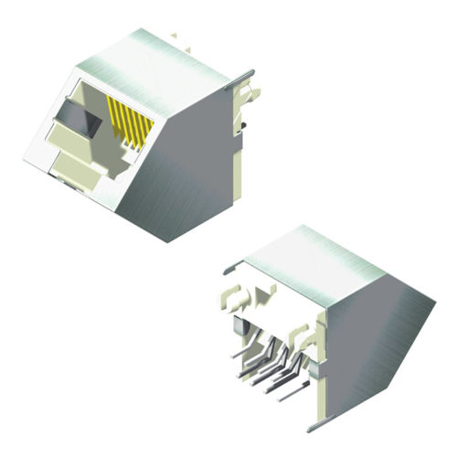 5RJ1DD10N0N-88XX00L-510-AX Модульный экранированный разъем 45°, ввод В=21,2 Ш=17,4 Для категории 6 серии 510