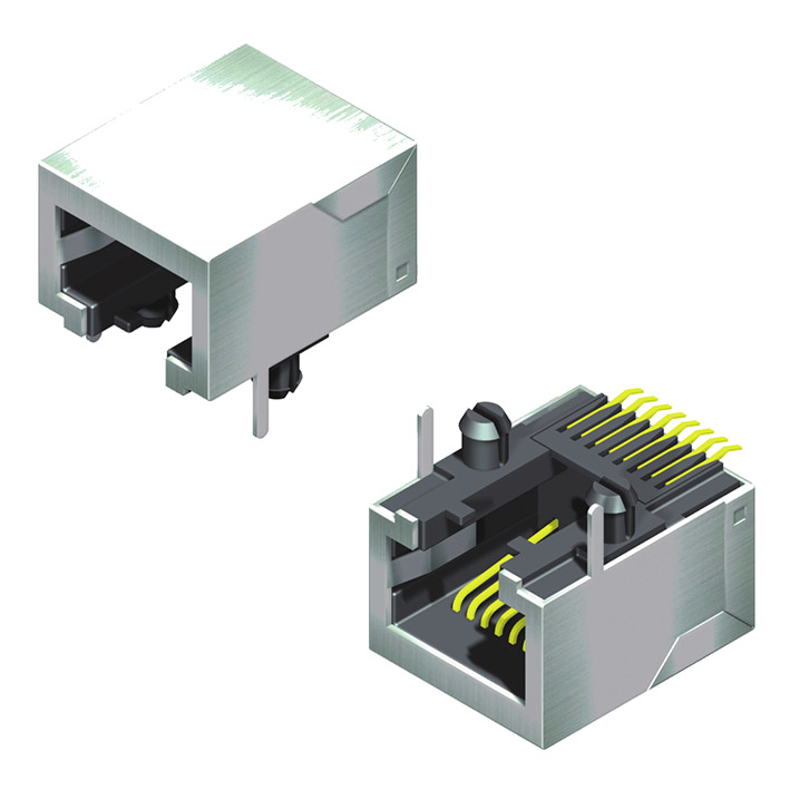 5RJ1MR10F1N-XXXX00U-963-A1 Модульный экранированный разъем типа SM T с одним портом H=12,0 W=18,7 Серия 963