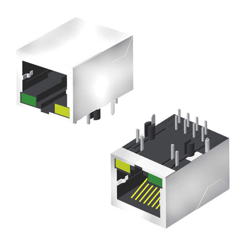 5RT1DR10R2N-88XXS3L-001-E3 Модульный экранированный боковой вход со светодиодом H=13,4 W=21,1 Серия 001