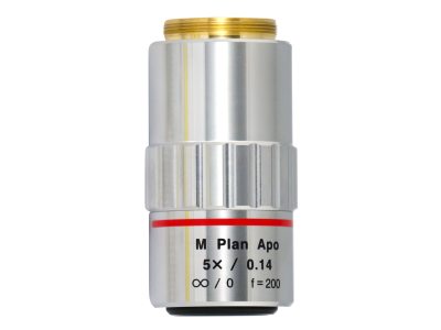 Объектив микроскопа, большое рабочее расстояние, 5x, 0,14 NA, 40 мм FL Модель: MLWD-5X
