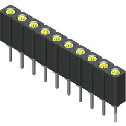 5MS1S70N-1XXS0BTU-1000-01 Торцевая головка 2,54 мм, прямая, 1 ряд, длина = 10,0