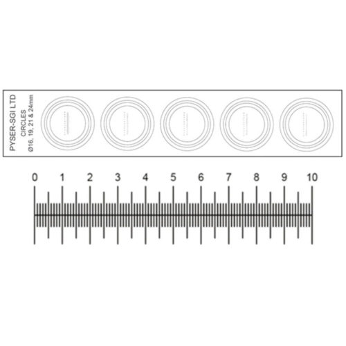 Масштабные сетки, рисунок NE1 на полиэфирной пленке, 10 мм x 0,1 мм дел.