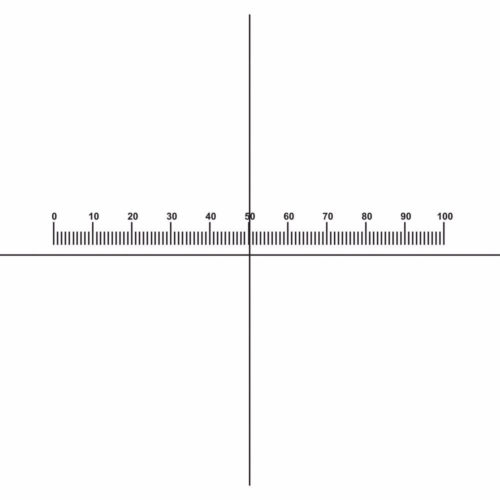 Масштабная сетка, горизонтальная NE7, дел. 10 мм x 0,1 мм