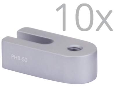 Базовый пакет держателей стоек, открытый слот, толщина 0,5 дюйма, 1/4-20, 10 шт. Модель: PHB-50-PK