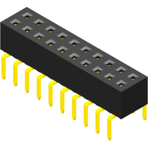 5PS2BSA43-2XXXXNNBXU-00 Розетка 2,0 мм, 2 ряда, высота = 4,3 мм, нижний ввод, тип B