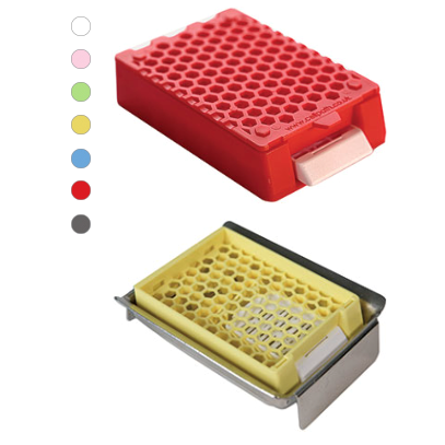 CellPath Super Mega mothership acetal polymer embedding cassettes, coloured