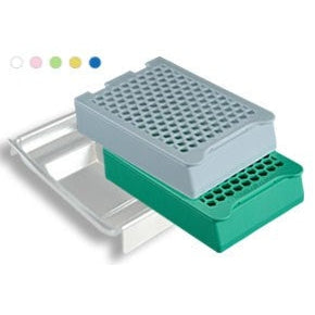 CellPath Super Mega hex acetal polymer embedding cassettes with lid, coloured