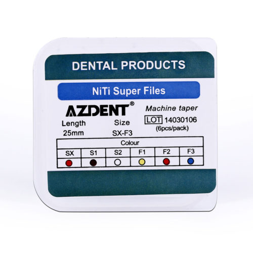 AZDENT Dental NiTi Protaper Роторные напильники для двигателей 25 мм Ассорти SX-F3 6 шт./уп.