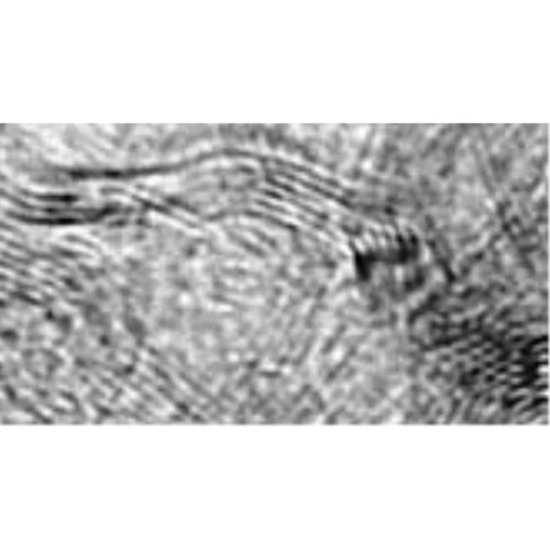 Стандартное разрешение плоскости решетки ПЭМ, графитированный углерод, расстояние между черными плоскостями