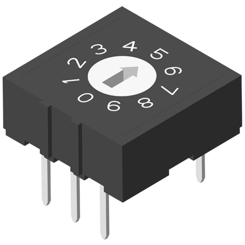 64SWT-CD6BXXX(235-237) Поворотный кодовый переключатель DIP 180° 6P