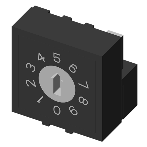 64SWT-CD6BXXX(238-240) Поворотный кодовый переключатель DIP 90° 6P