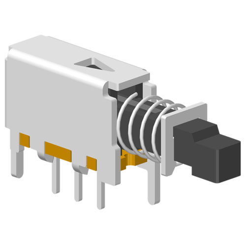 64SWT-PX3B282 Кнопочный переключатель DIP 90° 3P H=8,3 мм Черный
