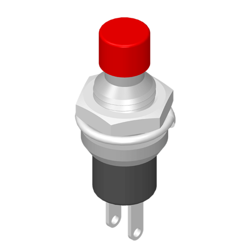 64SWT-UC2R098 Кнопочный переключатель 2P для монтажа на панель H=20,6 мм красный